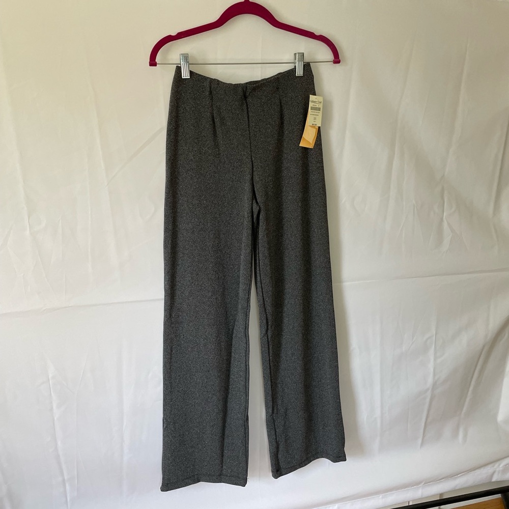 Coldwater Creek Charcoal Knit Herringbone Pants